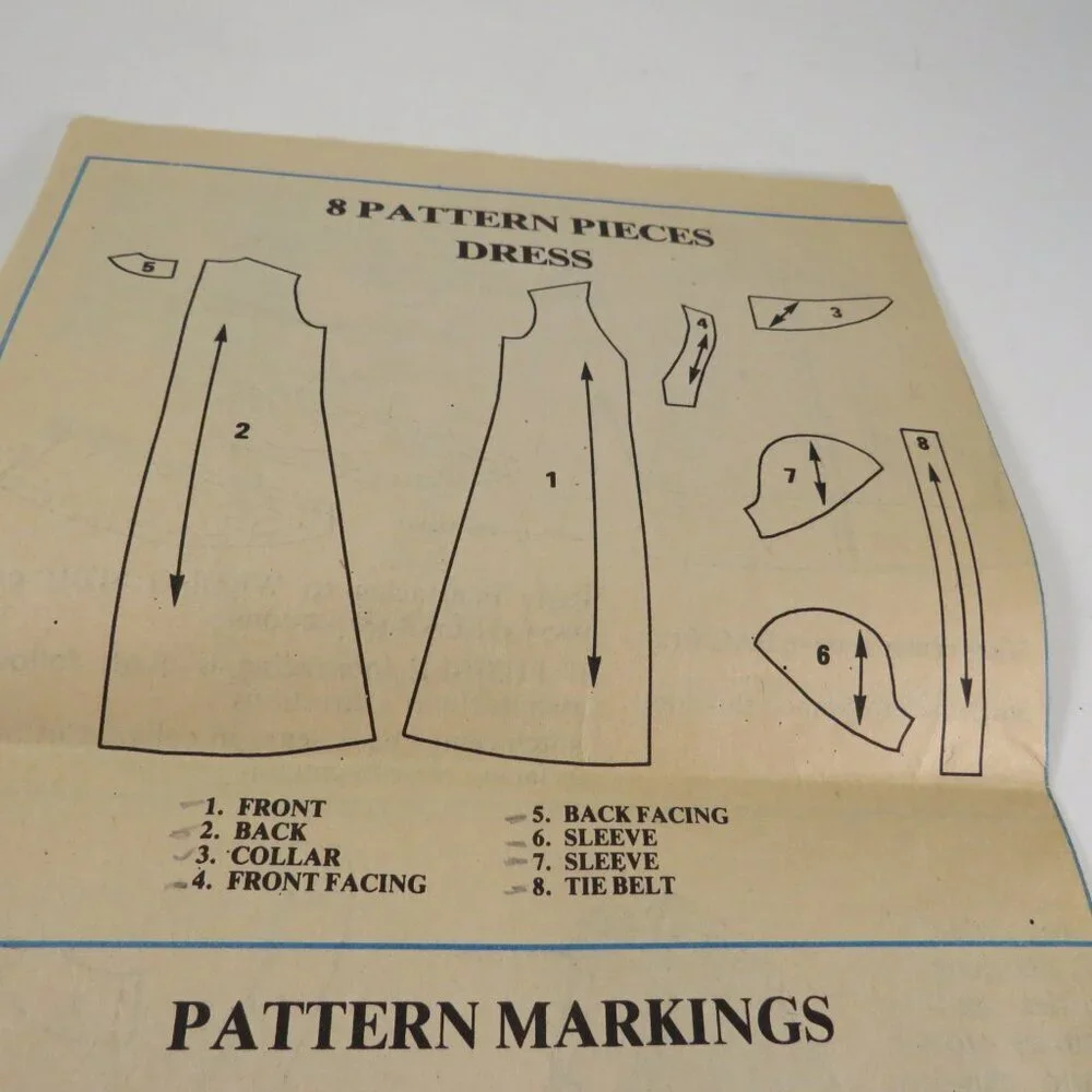 McCalls 7442 EASY Clothing Pattern size 8 Comb. B Dress